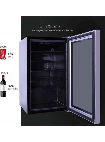 COOLHOME Beverage Refrigerator and Cooler 85 Can Mini Fridge with Glass Door and Adjustable Removable Shelves for Soda Beer or Wine Small Drink Dispenser Machine for Office or Bar B087TWC5GZ