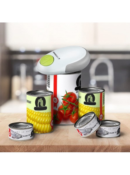 Electric Can Opener Automatic Can Openers Electric Smooth Edge Portable Safe and Easy to Operate Can Opener Electric for Seniors White B09YL9BKRY