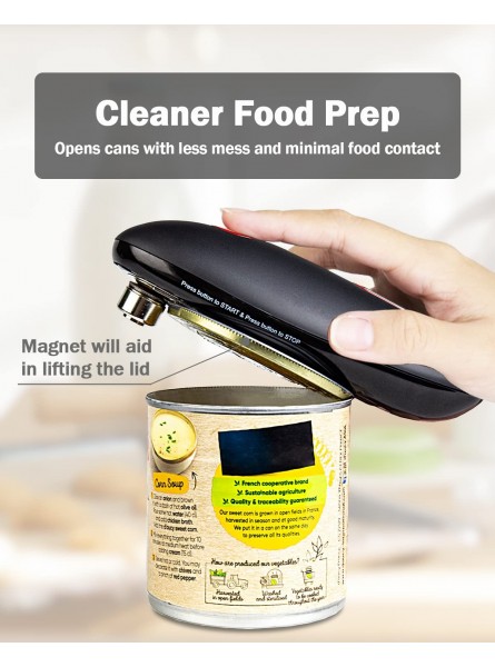 Electric Can Opener for kitchen Handheld Battery Powered Can Opener with Smooth Edge Small Portable One Touch Automatic Can Opener with Stainless Steel Blade Gifts for Seniors with Arthritis B09VS7HJMS