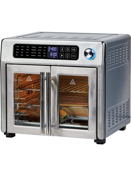 Emeril Lagasse 26 QT Extra Large Air Fryer Convection Toaster Oven with French Doors Stainless Steel B09B7SB46R