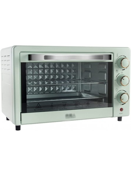 GOUHOME Compact Toaster Oven 22L Multi-Function Stainless Steel 1000W Household Toaster Ovens with Timer-Grill-Baking Tray Color : Green Size : 22L B09FPZMPJ6