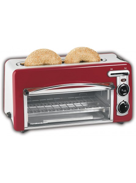 Hamilton Beach Oven with 2-Slice Toaster Combo Ideal for Pizza Chicken Nuggets Fries and More 22703H Red B000EES202