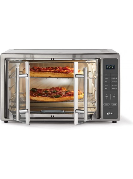 Oster Air Fryer Oven 10-in-1 Countertop Toaster Oven XL Fits 2 16" Pizzas Stainless Steel French Doors B08MXSZHB5