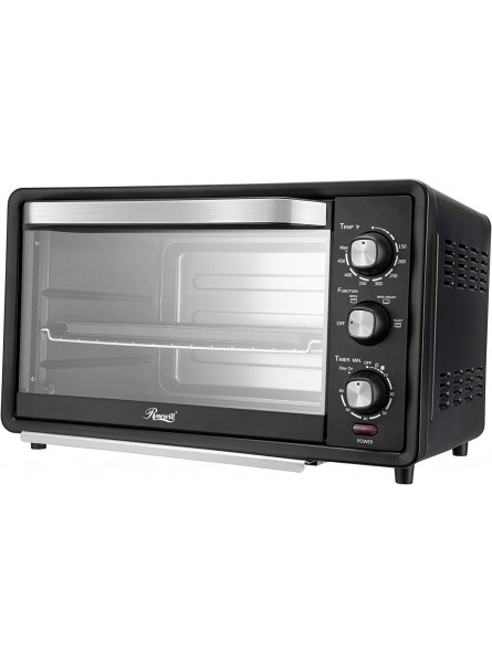 Rosewill RHTO-19001 19L 6-Slice Timer & Temperature Settings | 19-Liter Large Capacity |Stainless Steel Countertop Baking Pan and Broil Rack | Black Toaster Oven B07YZR42TG