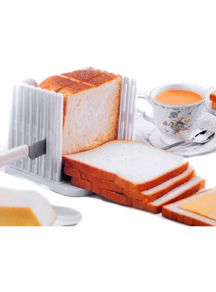 Haiqings EB-01 Kitchen Pro Bread Loaf Slicer Slicing Cutter Cutting Cuts Even Slices Guide Tool White Premium Quality jiangyu1994 B0B3HNDN2D