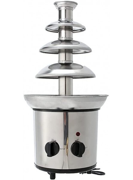 Electric Chocolate Fondue Fountain Machine Stainless Steel 4-Pound Capacity for Chocolate Candy Butter Cheese 4-Tier B09GP9D66Z
