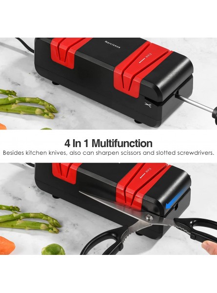 Narcissus Knife Sharpener 90W Professional Electric Knife Sharpener for Home 2 Stages for Quick Sharpening & Polishing Can Sharpen Scissors & Slotted Screwdriver with Replaceable Wheels B0894CLZJ3