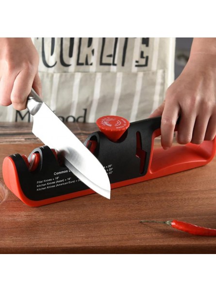Vimeka Adjustable Manual Knife Sharpener For All Knives.Sharpen And Polish Diamond Ceramic Extra Sturdy Grip With Rubber Base B0918HGPZR