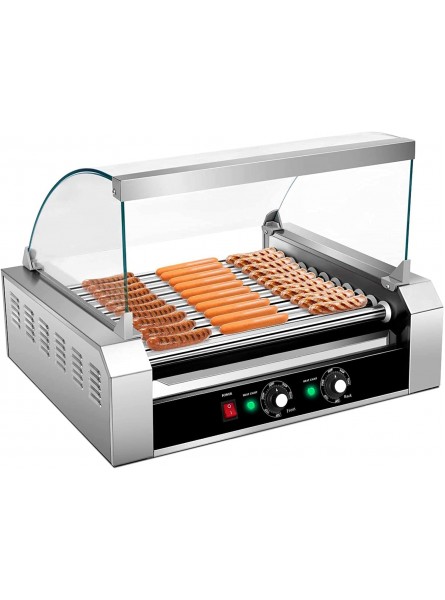 Happygrill Electric Sausage Grill Stainless Steel Hot Dog Roller Grill Cooker 1650W Sausage Grilling Machine with 11 Rollers for 30 Hotdogs B0812TLZYB