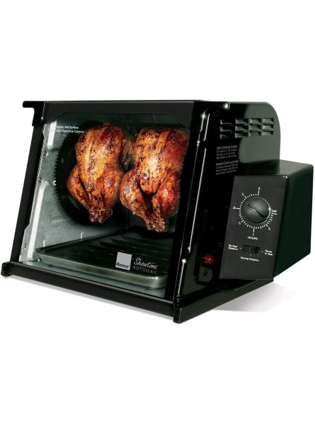 Ronco Showtime Rotisserie Oven 1250 Watts 4000 Series with 15 Pound Capacity Fully Accessorized Specialized Heating Element and Precision Rotating Self-Basting Functionality Automatic Shut-Off Timer Easy Clean Detachable Glass Door B089MD9S6R
