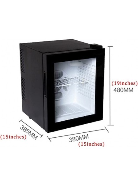 30L Small Ice Bar Home Retro Fashion Refrigerated Wine Cabinet Transparent Glass Door Independent Wine Cellar with Countertop Color : Black Size : 3838.548cm B095KDT7XK