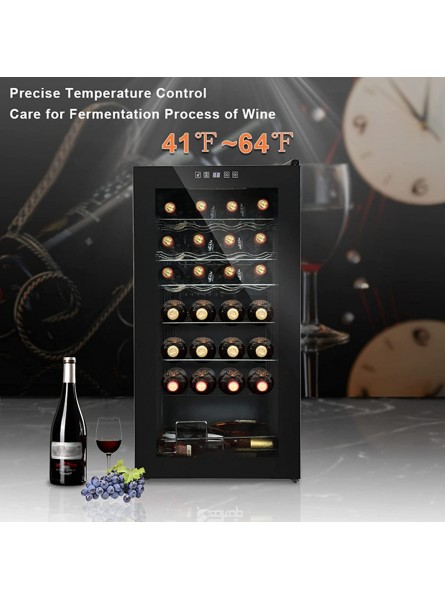 DWLOMHE 24 Bottles Wine Cooler Wine Refrigerato Large Freestanding Wine Cellar Wine Fridge Freestanding with Lock & Digital Temperature Control Fridge Glass Door with ​Advanced Cooling Compressor B09BJPZJ8W