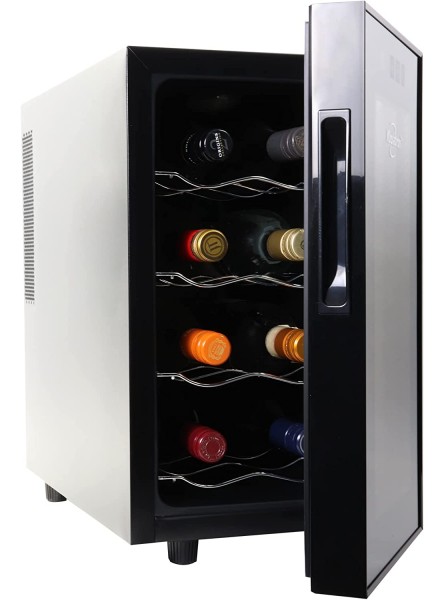 Koolatron 8 Bottle Wine Cooler Black Thermoelectric Wine Fridge 0.8 cu. ft. 23L Freestanding Urban Series Wine Refrigerator Red White and Sparkling Wine Storage for Kitchen and Apartment B001VKY8H4