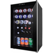 Northair 85 Can Beverage Refrigerator Cooler Under Counter Wine Cellar with LCD Temperature Control Double-layered Glass Door Quiet Operation perfect for home business dorm room B07T23Q91G