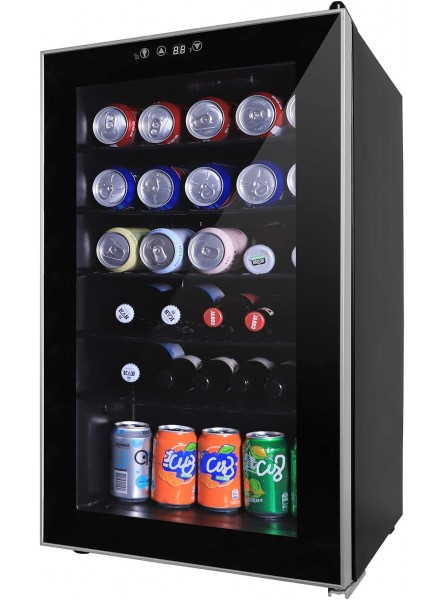 Northair 85 Can Beverage Refrigerator Cooler Under Counter Wine Cellar with LCD Temperature Control Double-layered Glass Door Quiet Operation perfect for home business dorm room B07T23Q91G