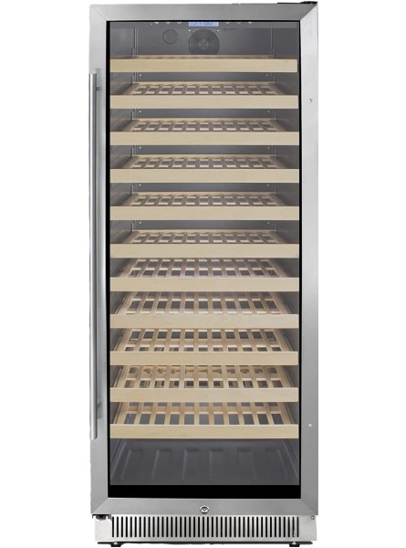 Summit Appliance SWC1127B 24" Wide Single Zone Wine Cellar For Built-In or Freestanding Use with Glass Door with Stainless Steel Trim Digital Thermostat Wooden Shelving and Factory-Installed Lock B08SPVQ69Z