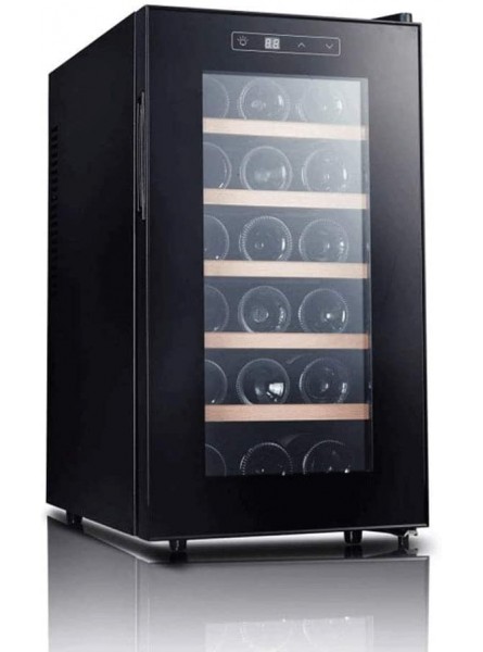 Thermoses 18 Bottle Compressor Wine Cooler Refrigerator | Large Freestanding Wine Cellar for Red White Champagne or Sparkling Wine | Digital Temperature Control Fridge Glass Door Black B08GQQGWK7