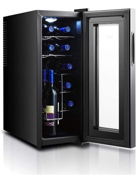 VSDY 12 Bottle Compressor Wine Cooler Refrigerator w Lock | Large Freestanding Wine Cellar for Red White Champagne or Sparkling Wine | 41f-64f Digital Temperature Control Fridge Stainless Steel B0B24NYMRT