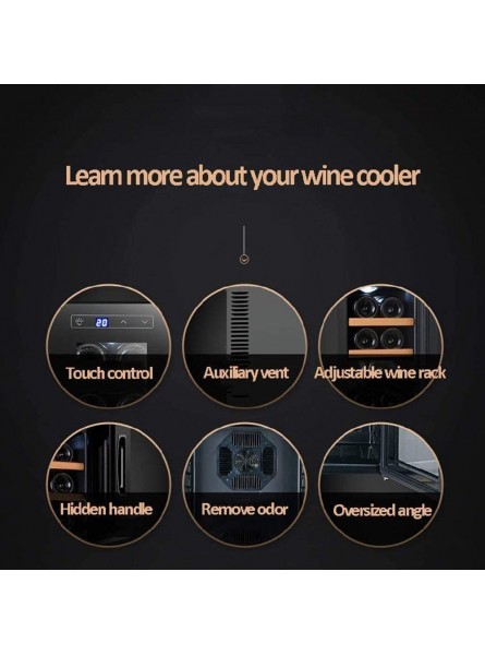 WSMLA Wine Cooler Red and White Wine Chiller Countertop Wine Cellar Freestanding Refrigerator with LCD Display Digital Touch Controls B086M7X3L6
