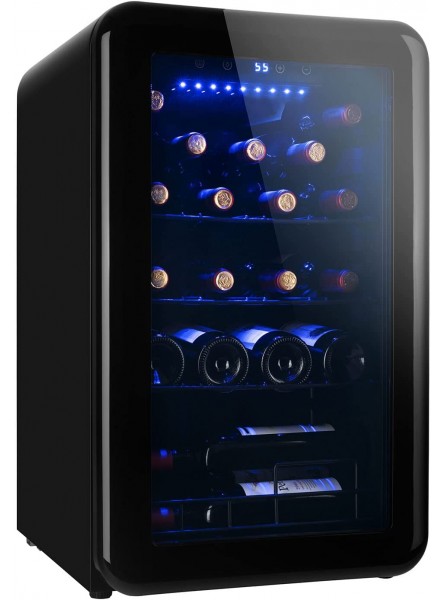 YANGXIN Freestanding Wine Cooled Cellars with Compressor System 24 Bottle Single Zone Countertop Wine Cooler with Adjustable Shelves Champagne Chiller with 39℉-72℉ Digital Touch Control for Bar B09N3MXKTG