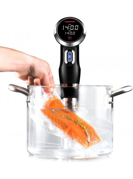 Chefman Sous Vide Immersion Circulator w  Precise Temperature Programmable Digital Touch Screen Display and Easy to Use Controls Black B077P73F2V