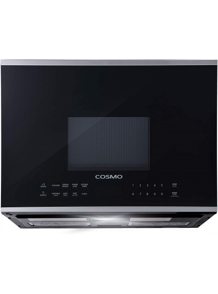 COSMO COS-2413ORM1SS Over the Range Microwave Oven with Vent Fan 1.34 cu. ft. Capacity 1000W 24 inch Black Stainless Steel B07XKW26FG
