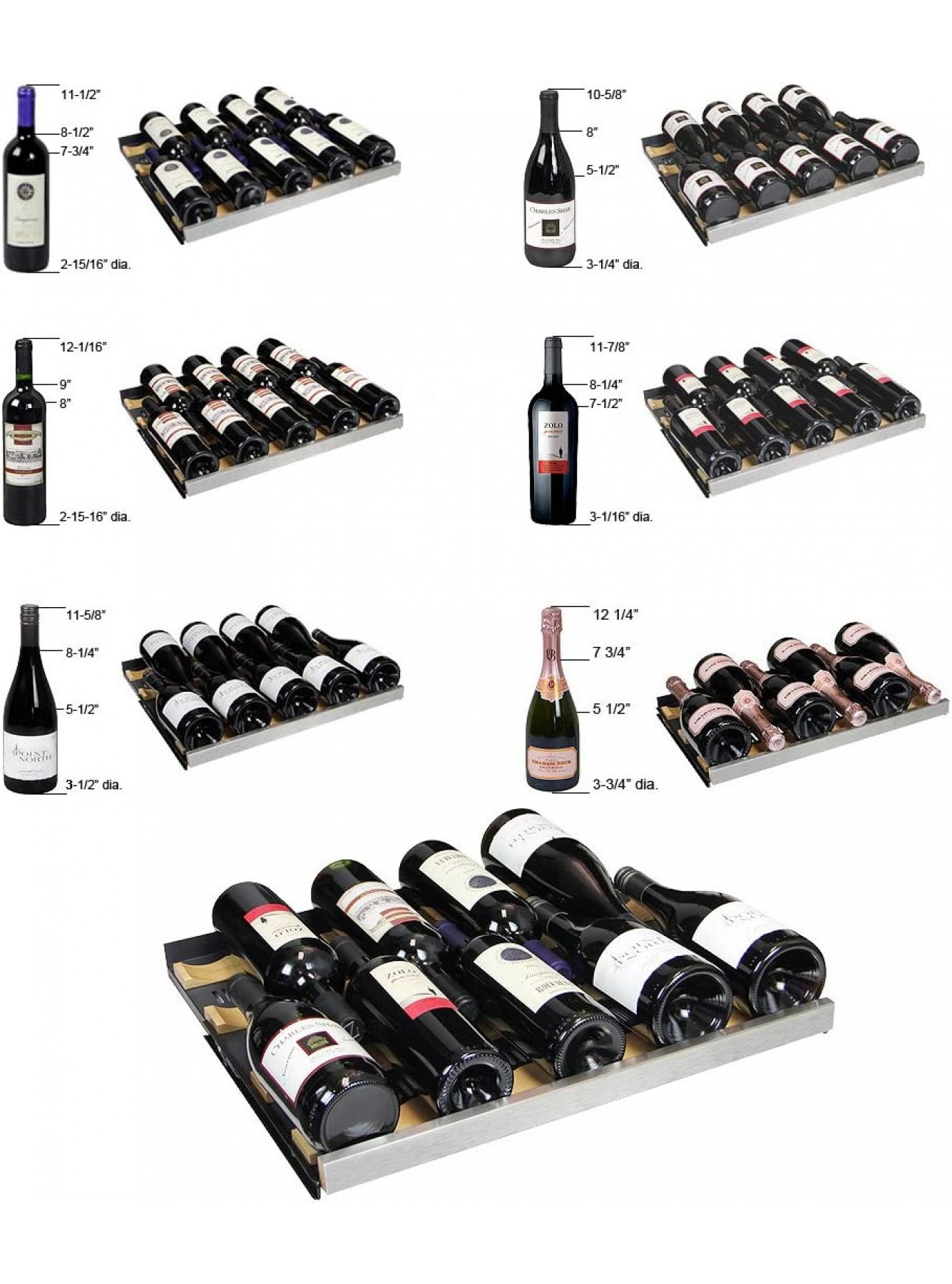 Allavino VSWR128-1SL20 Wine Refrigerator 128 Bottle Stainless Steel B083ZL4D17