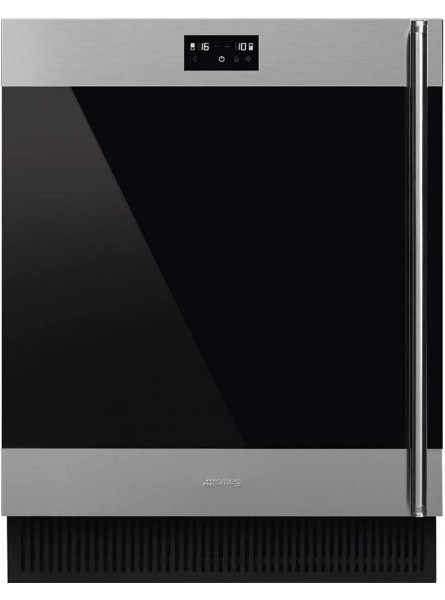 Smeg CVIU338LX Classic Series Built-In Under Counter Wine Cooler 24-Inches with 38 Bottle Capacity 5 Extension Wine Racks Digital Control Left Hand Hinge B083HJVWM8