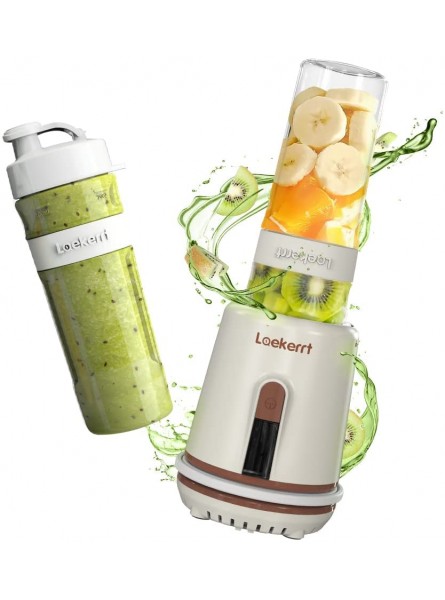 Personal Blender Laekerrt Smoothie Portable Blender for Shakes and Smoothies with 2 Tritan BPA-Free 20 oz Sport Travel Bottle White B094FKH6YN
