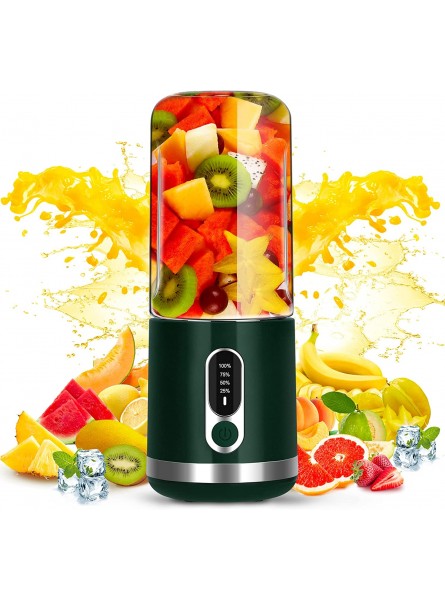 Portable Blender for Shakes and Smoothies,15 Oz Personal Blender Mini Blender Smoothie Blender Rechargeable 4000mAh with Stainless Steel Six Blades Battery for Juice Crushed Ice Sports Office Travel deep B09CCXG1MF