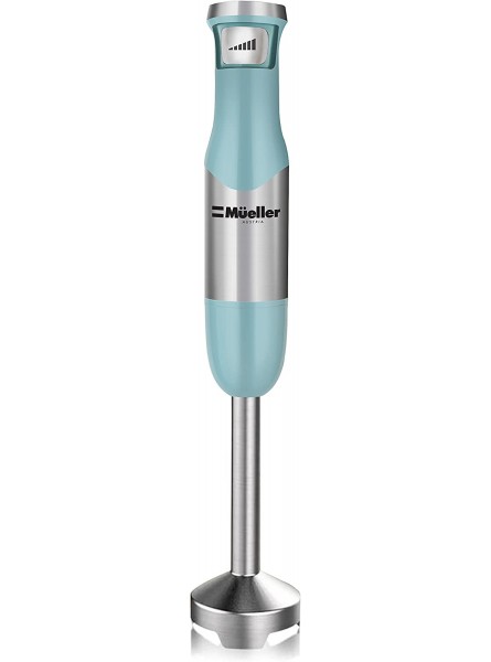 Mueller Pro Series Hand Blender 500W Immersion Blender Heavy-Duty Titanium Steel Blades Stepless Speed Control Detachable Shaft Ergonomic Handle Turquoise B09RP7CWJ5