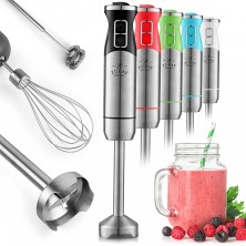Zulay Kitchen Immersion Blender Handheld 500W 8 Speed Copper Motor Immersion Hand Blender Heavy Duty Stick Blender Immersion With Stainless Steel Whisk and Milk Frother Attachments Black B08RSL8NJ4