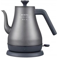 DCIGNA Electric Water Kettle Electric Gooseneck Kettle 1L Small Tea Kettle Stainless Steel Lid and Bottom 800W Matte Black B096DX9ZZB