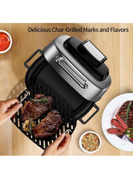 BBday 10-in-1 Electric Indoor Grill Combo with 6.5 QT Air Fryer Roast Bake and Dehydrate 1660W Stainless Steel B08HL1SM8Q
