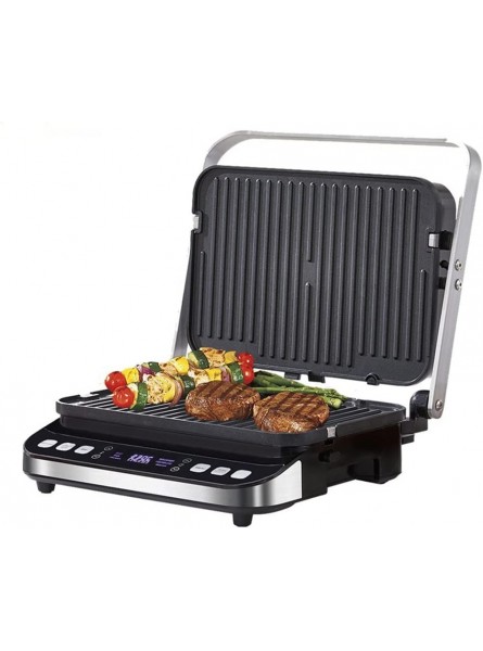 BDYCZ Electric Contact Grill Digital Griddle and Press Optional Waffle Maker Plates Opens 180 Degree Barbecue B09ZP7X5TN