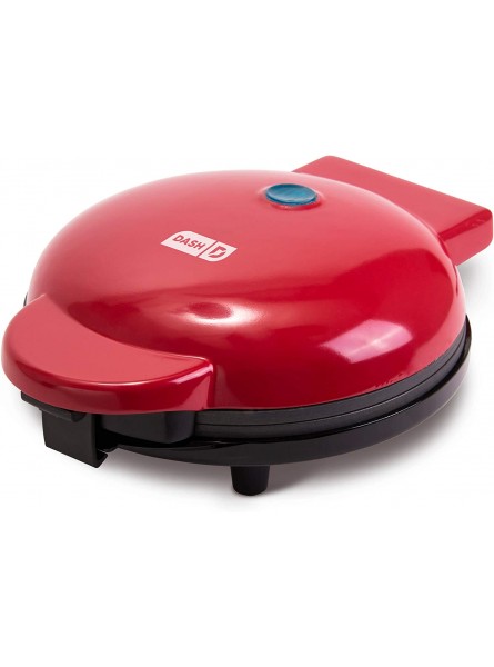 Dash DMG8100RD 8” Express Electric Round Griddle + Included Recipe Book Red & DMS001SL Mini Maker Electric Round Griddle + Included Recipe Book Silver B08SRKPYT8