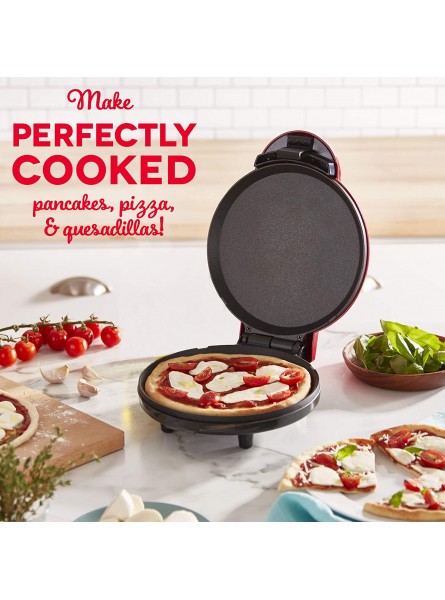 Dash DMG8100RD 8” Express Electric Round Griddle + Included Recipe Book Red & DMS001SL Mini Maker Electric Round Griddle + Included Recipe Book Silver B08SRKPYT8