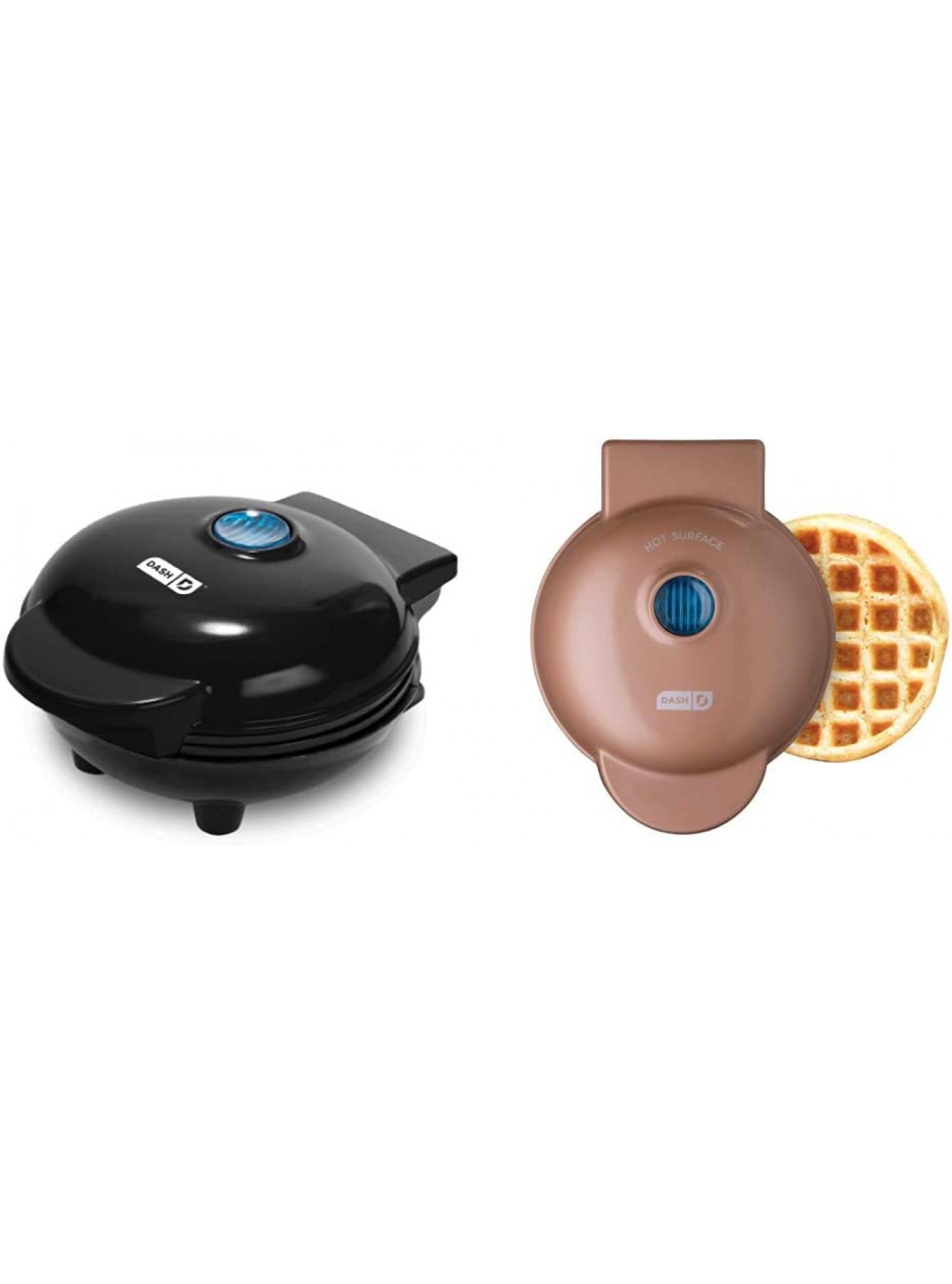 Dash DMS001BK Mini Round Electric Griddle Machine Black & DMW001CU Machine for Individual Paninis Hash Browns & other Mini waffle maker 4 inch Copper B091FKYGGK