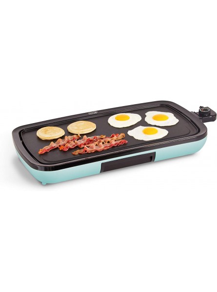 DASH Everyday Nonstick Electric Griddle for Pancakes Burgers Quesadillas Eggs & other on the go Breakfast Lunch & Snacks with Drip Tray + Included Recipe Book 20in 1500-Watt Aqua B07YD3LS5D
