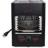 Gemelli Home Gourmet Steak Grille 1600 Watt Steakhouse Quality Infrared Ceramic Superheating Up to 1560 Degrees Indoor Electric Infrared Grill and Sear Station Stainless Steel Accessories B08TSTZDPB