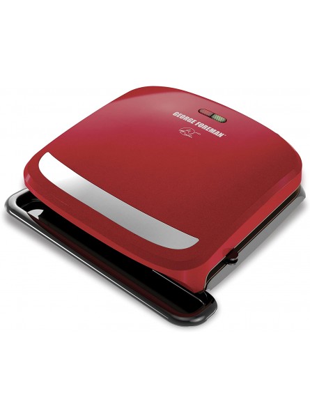 George Foreman 4-Serving Removable Plate Grill and Panini Press Red GRP360R B00LU2HXP2