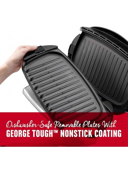 George Foreman 5-Serving Removable Plate Electric Indoor Grill and Panini Press Black GRP0004B B008YS214I