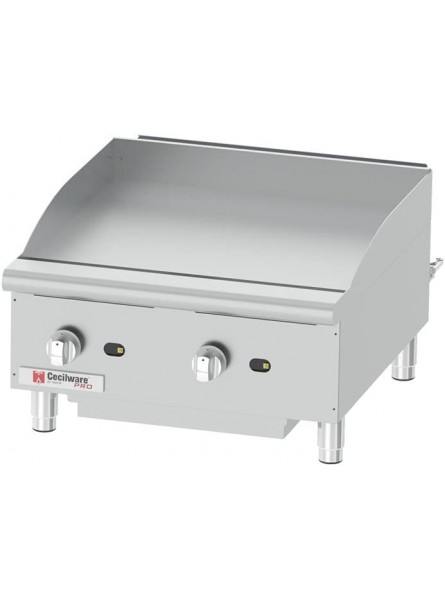 Grindmaster-Cecilware GCP24 Heavy Duty Stainless Steel Countertop Gas Griddle with 2 Burners B00I3U1B2A