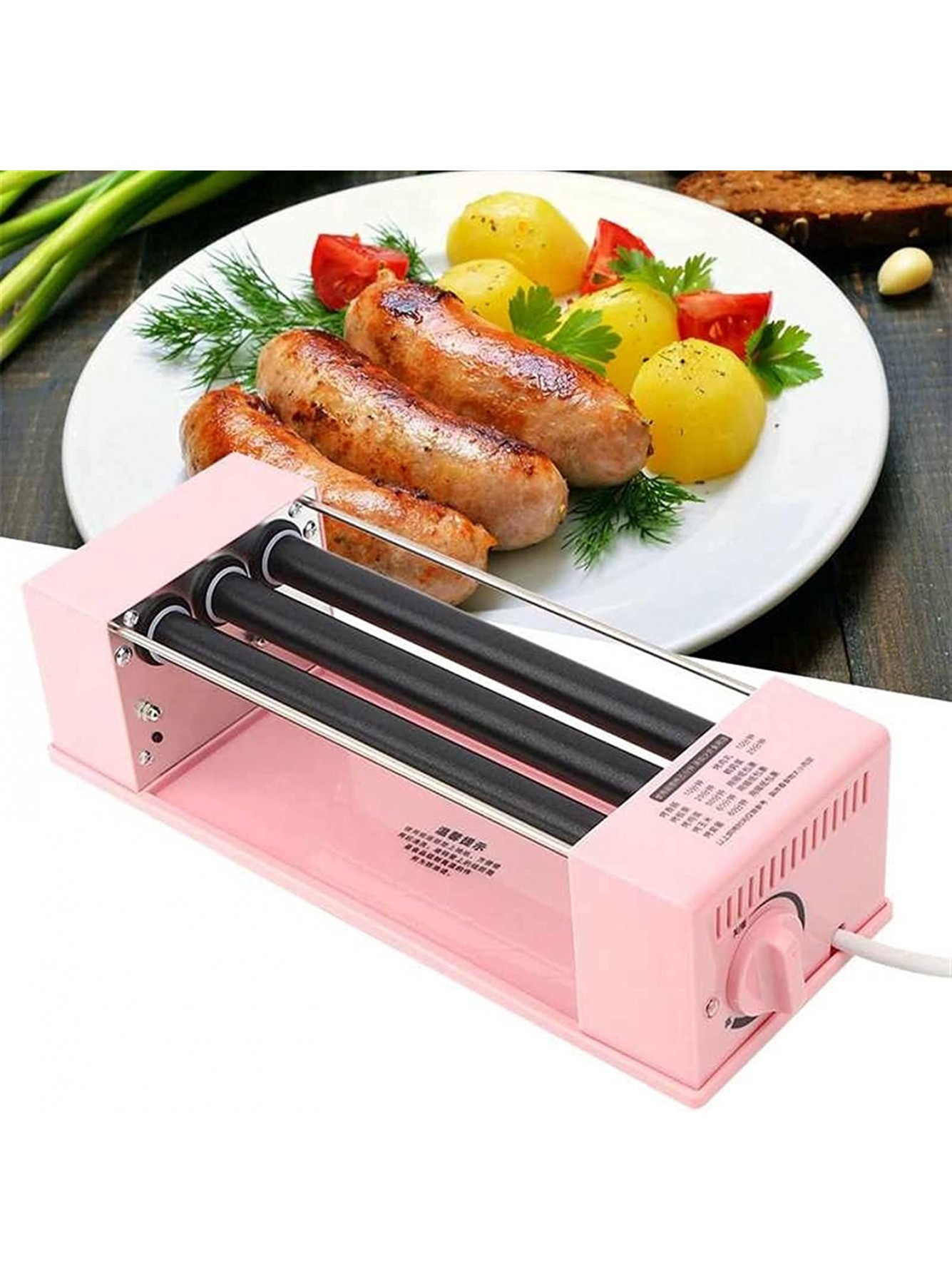 Hot Dog Toaster Oven Hot Dog Grill Roller Home Electric Sausage Maker Warmer Roast Machine for Home Color : 3 Tube B09B3FZKFT