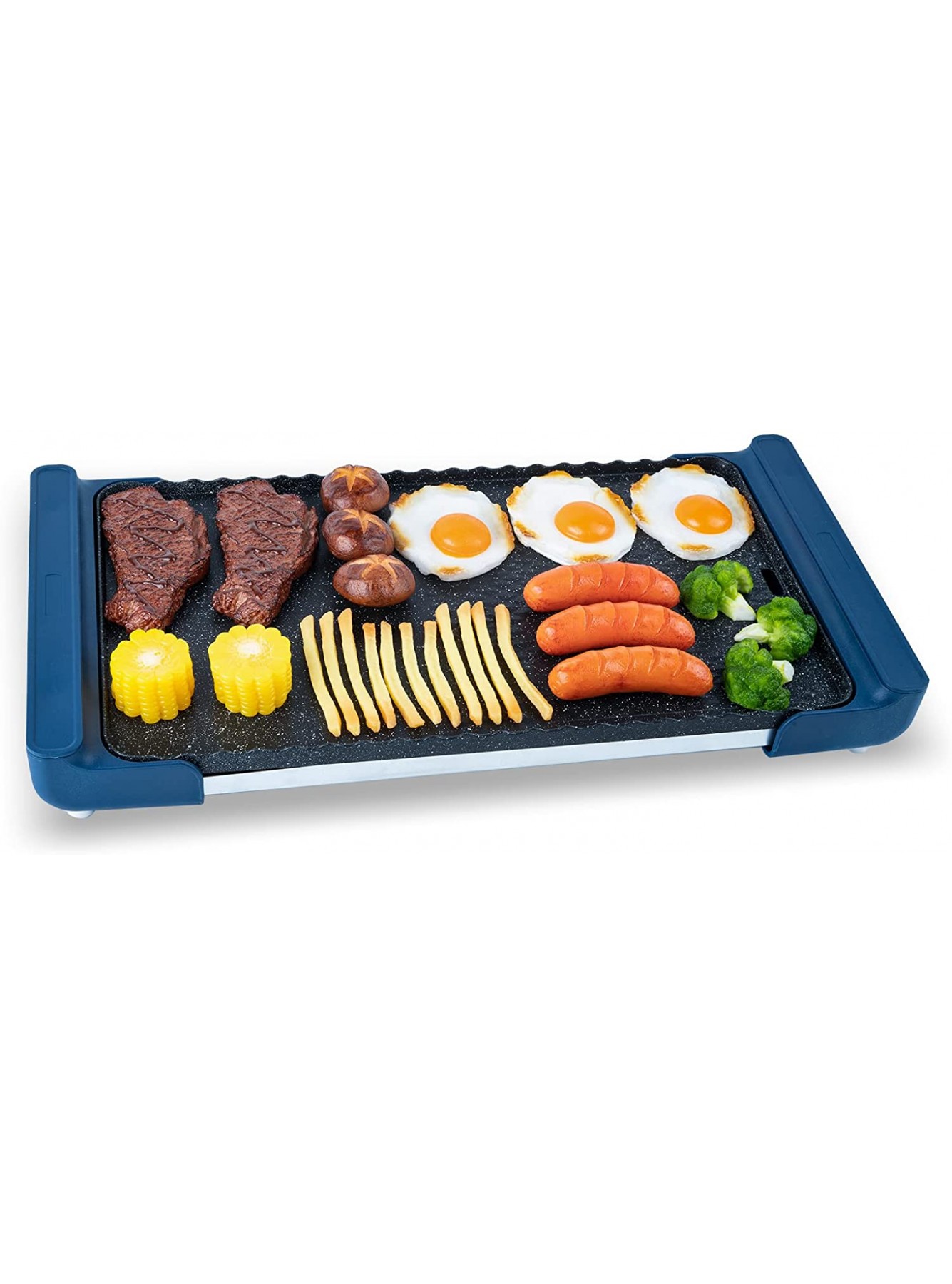 Kerilyn Pancake Electric Indoor Kitchen Griddle 21 inch Nonstick Flat Cast Iron Grilling Plate 1600 Watt With Temperature Control Family Sized Griddle For Pancakes Burgers Breakfast Lunch Navy B09WV2HV45