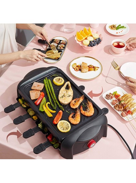 Korean BBQ Grill Double Layer Electric Griddle Grill Non-Stick Pan Coated Smokeless Grill Indoor Fast Heating Adjustable Thermostat Easy to Clean Portable B08SCPTN6Q