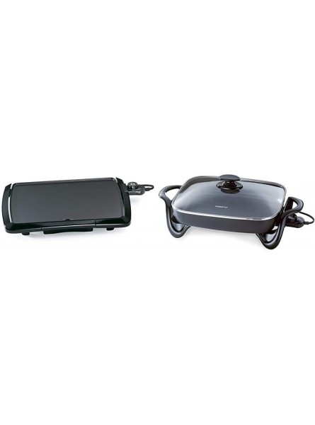 Presto 07047 Cool Touch Electric Griddle & 06852 16-Inch Electric Skillet with Glass Cover B08CF6KKN7
