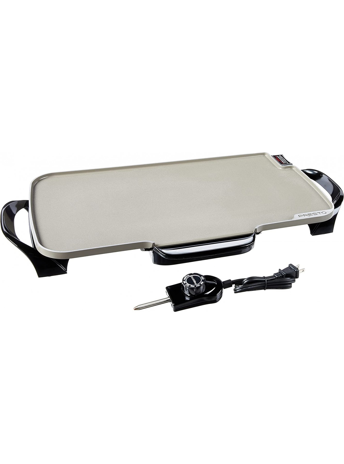 Presto Ceramic 22-inch 07062 Electric Griddle with removable handles Black One Size B01G7DM7X6