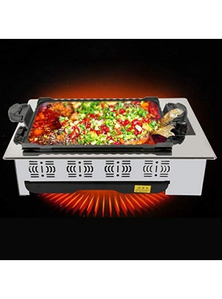 XZJJZ Smokeless Electric Grill Multi Function Black Gold Tube Anti Carbon Fire Grilling Stove Korean Buffet Barbecue Table B09W1WHBLN